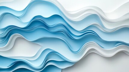 Fototapeta premium Abstract Wavy Paper Layers