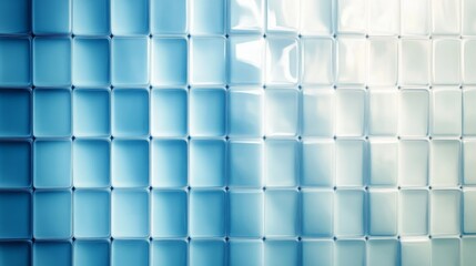 Blue Glass Tile Wall