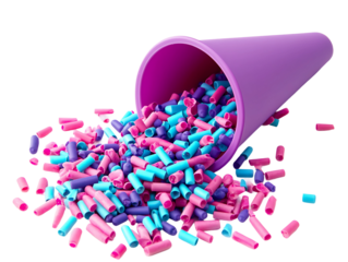 Pink Polymer Granules