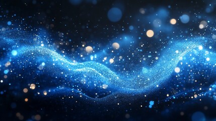 Dynamic Blue Abstract Wave