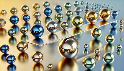 Balance concept with 3d balls