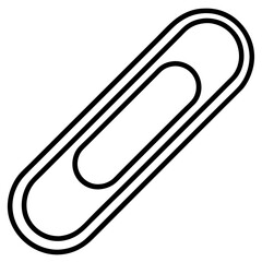 Paperclip Outline Vector Illustration