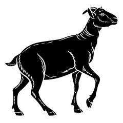 Sheep vector silhouette black design white background