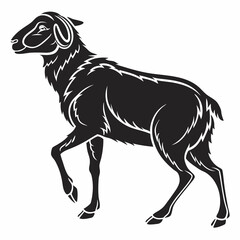 Sheep vector silhouette black design white background