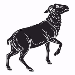 Sheep vector silhouette black design white background