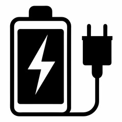 Recharge Icon Black Silhouette Vector