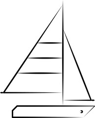 A collection of hand-drawn Ship line icons. Symbol of shipping, transportation or cruise. Vector illustration