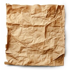 Sheet of crumpled brown wrapping paper creating a textured effect