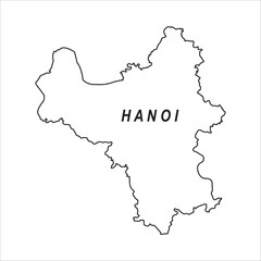 map of hanoi, vietnam