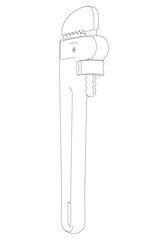 Naklejka premium Pliers Line Art Vector Illustration on White Background. Precision Tool Design for Workshops, Metalworking, and DIY Projects