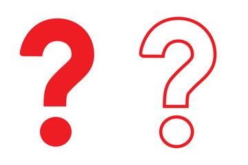 Question mark icon set in different design. Why symbol