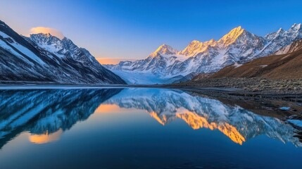 Fototapeta premium sunrise over the mountains