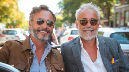 Happy gay man having fun of LGBTQ community