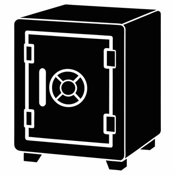 recommend clip art: Safe Vault Black Silhouette Vector