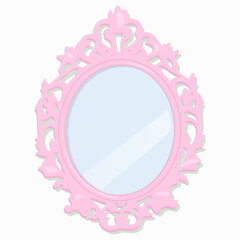 Pink mirror frame