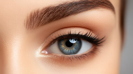 close up on female eye