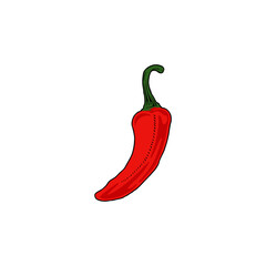 red hot chili pepper icon vector