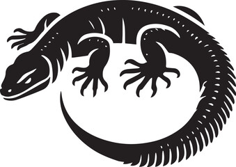 silhouette of a lizard