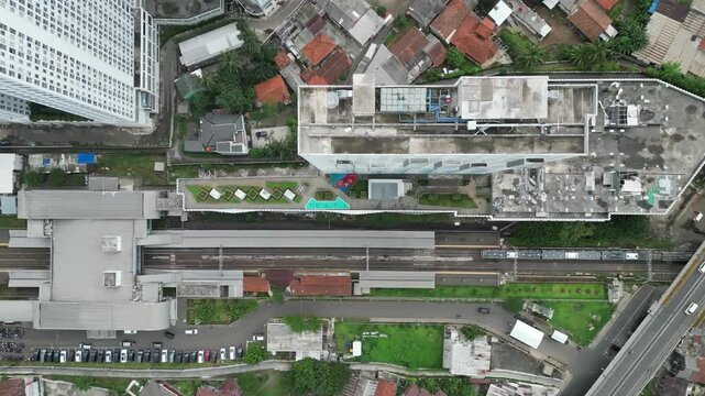 Aerial video above Cisa Uk Point Apartment Cibogo Tangerang Indonesia