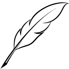 Simple Line Art Quill Pen for Elegant Designs