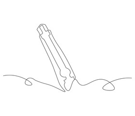 One continuous line drawing of cutter . Single line of cutter vector illustration