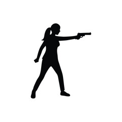 A women hip hop dancers silhouette