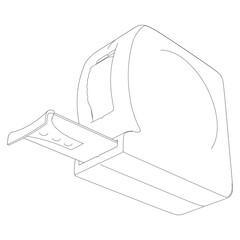 Obraz premium Tape Measure Line Art Vector Illustration on White Background. Accurate and Detailed Design for Construction, DIY, and Professional Use