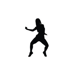 A women hip hop dancers silhouette