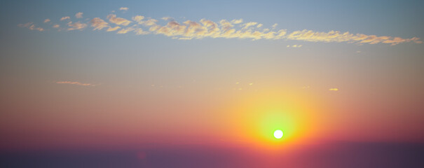 The beautiful of sunset sky for background.