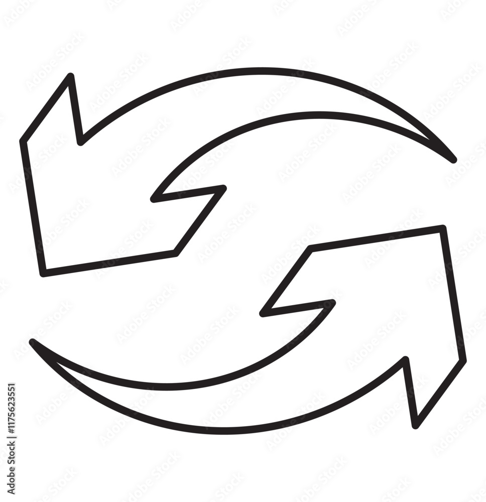 Aufkleber reload vector icon set. repeat or refresh vector button. restart or reset sign. update and upgrade i