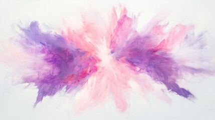 Obraz premium Abstract pink and purple color explosion on white background.