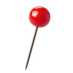Red button isolated on white or transparent background