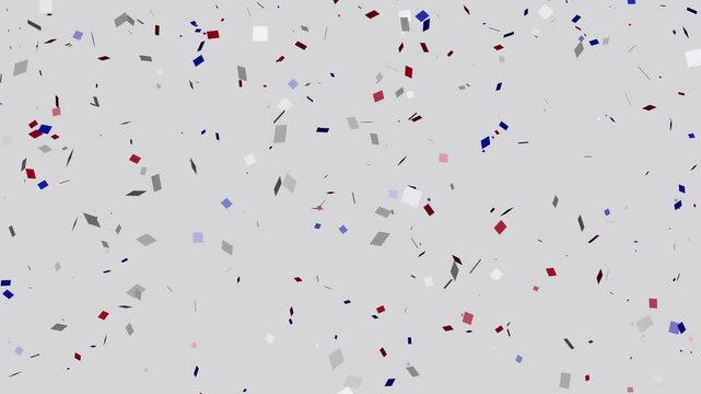 Light Confetti drop Red, white and blue glitter foil with transparent alpha background [4K]