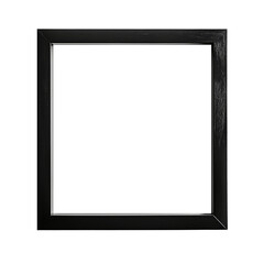 empty square picture frame on a white wall, square picture or photo PNG image, PNG file, Generative art.