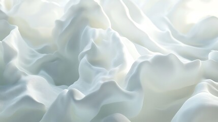 Fototapeta premium Luminous abstract illustration with white foam drifting in a bright ethereal setting