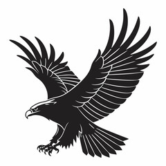 The eagle vector silhouette black design white background