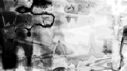 Abstract vector black and white wavy background. Liquid dynamic monochrome illustration with sine waves. Post-apocalyptic beautiful screensaver