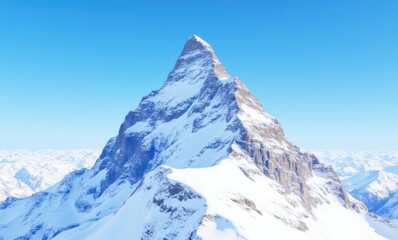 Majestic snow-covered mountain peak