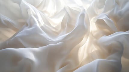 Obraz premium Radiant light abstract art featuring delicate white foam suspended in ethereal air