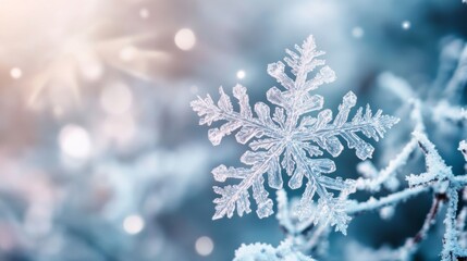Stunning Snowflake Detail in Winter Wonderland