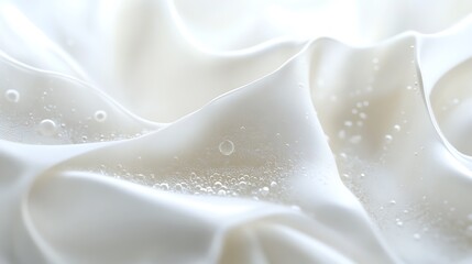 Ethereal luminous abstract background with glowing white foam in peaceful motion