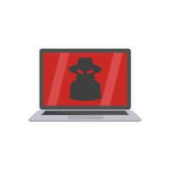 Spyware Flat Icon, Vector illustration