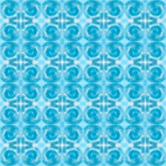Abstract seamless pattern with blue watercolor swirls and soft textures, perfect for backgrounds, textiles, or artistic projects.