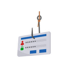 Phishing Flat Icon, Vector illustration