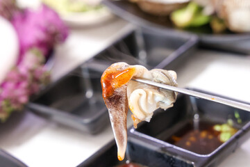 Korean seafood food. fresh cockle © 희승 이