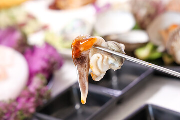 Korean seafood food. fresh cockle © 희승 이