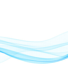 Obraz premium Blue wave pattern. Vector template. Abstract decor element. Eps 10