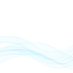 Blue wave pattern. Vector template. Abstract decor element. Eps 10