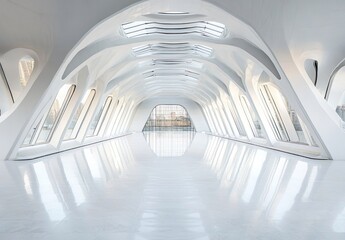 Obraz premium Empty space in white architecture