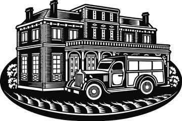 Hen and Saxophone Silhouette Collection  Elegant Icons on White